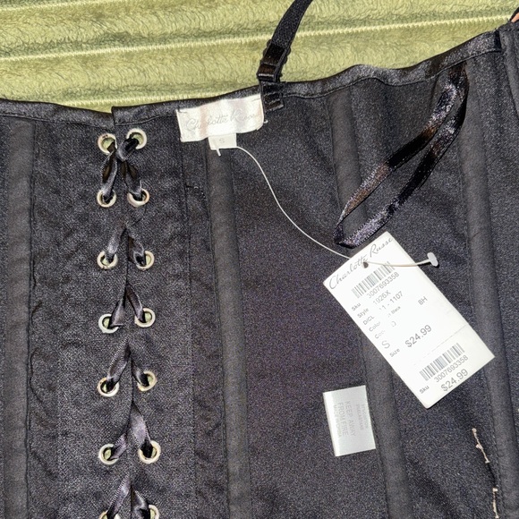 Charlotte Russe Black Bustier black and lace corset - Picture 4 of 12